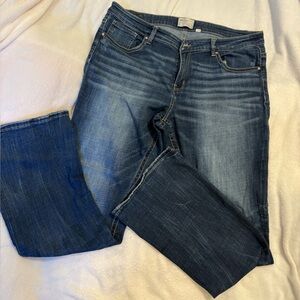 BKE 36Long Women's Boot cut Leg Jeans in Dark Blue GUC